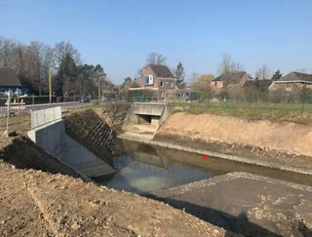 Opvangbekkens om water te capteren tegen drogere periodes