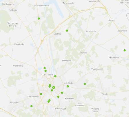 Sensor network in Bruges